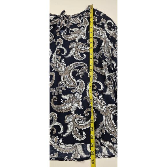 Part two size 36 (12/14 US) paisley relaxed fit boho career casual top EUC - Picture 7 of 7